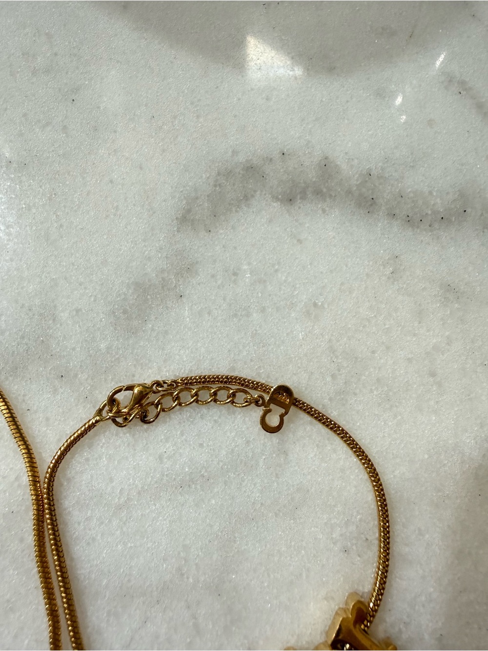 Dior Gold-tone Logo Necklace and Bracelet Set - Picture 4 of 15